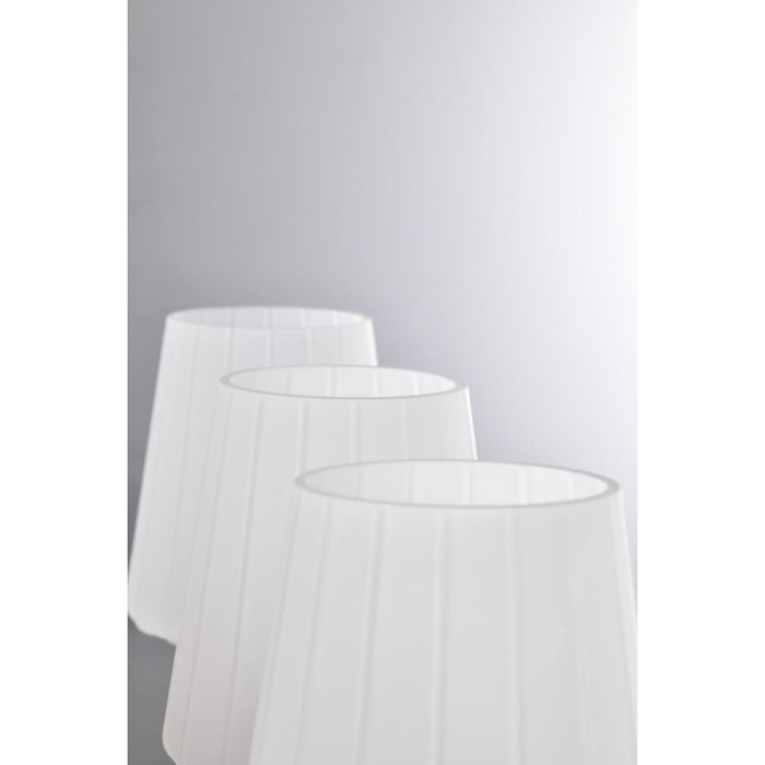 SATCO/NUVO Lune 3-Light Vanity Brushed Nickel Finish Etched White Glass (60-8223)