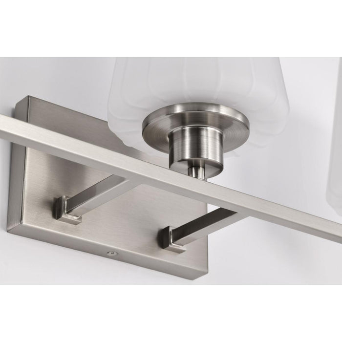 SATCO/NUVO Lune 3-Light Vanity Brushed Nickel Finish Etched White Glass (60-8223)