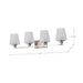 SATCO/NUVO Lune 4-Light Vanity Brushed Nickel Finish Etched White Glass (60-8224)