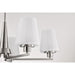SATCO/NUVO Lune 5-Light Chandelier Brushed Nickel Finish Etched White Glass (60-8225)