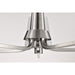 SATCO/NUVO Lune 5-Light Chandelier Brushed Nickel Finish Etched White Glass (60-8225)