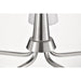 SATCO/NUVO Lune 5-Light Chandelier Brushed Nickel Finish Etched White Glass (60-8225)