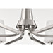 SATCO/NUVO Lune 6-Light Chandelier Brushed Nickel Finish Etched White Glass (60-8226)