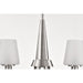 SATCO/NUVO Lune 6-Light Chandelier Brushed Nickel Finish Etched White Glass (60-8226)