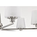 SATCO/NUVO Lune 6-Light Chandelier Brushed Nickel Finish Etched White Glass (60-8226)