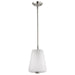 SATCO/NUVO Lune Mini Pendant Brushed Nickel Finish Etched White Glass (60-8227)