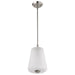 SATCO/NUVO Lune Mini Pendant Brushed Nickel Finish Etched White Glass (60-8227)