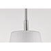 SATCO/NUVO Lune Mini Pendant Brushed Nickel Finish Etched White Glass (60-8227)