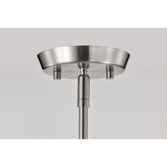 SATCO/NUVO Lune Mini Pendant Brushed Nickel Finish Etched White Glass (60-8227)