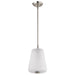 SATCO/NUVO Lune Mini Pendant Brushed Nickel Finish Etched White Glass (60-8227)