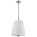SATCO/NUVO Lune 3-Light Pendant Brushed Nickel Finish Etched White Glass (60-8228)