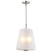 SATCO/NUVO Lune 3-Light Pendant Brushed Nickel Finish Etched White Glass (60-8228)