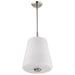 SATCO/NUVO Lune 3-Light Pendant Brushed Nickel Finish Etched White Glass (60-8228)