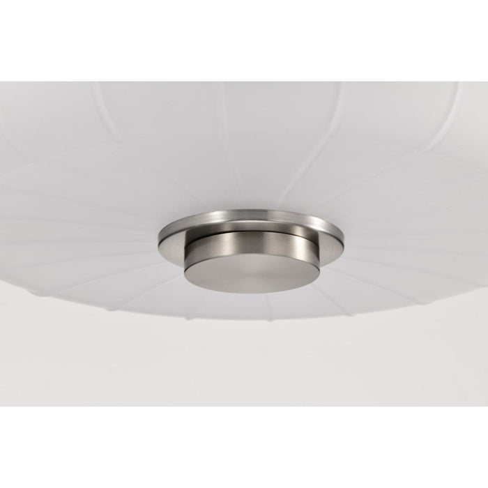 SATCO/NUVO Lune 3-Light Pendant Brushed Nickel Finish Etched White Glass (60-8228)
