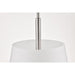 SATCO/NUVO Lune 3-Light Pendant Brushed Nickel Finish Etched White Glass (60-8228)