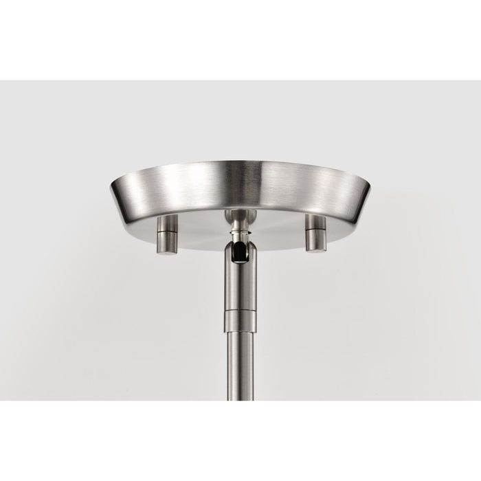 SATCO/NUVO Lune 3-Light Pendant Brushed Nickel Finish Etched White Glass (60-8228)