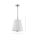 SATCO/NUVO Lune 3-Light Pendant Brushed Nickel Finish Etched White Glass (60-8228)