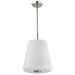 SATCO/NUVO Lune 3-Light Pendant Brushed Nickel Finish Etched White Glass (60-8228)