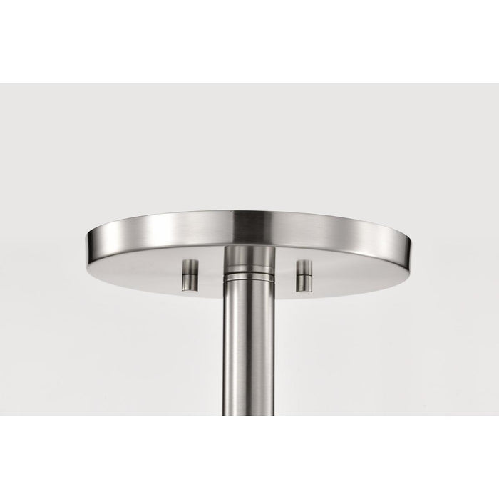 SATCO/NUVO Lune 3-Light Semi-Flush Brushed Nickel Finish Etched White Glass (60-8229)