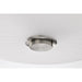 SATCO/NUVO Lune 3-Light Semi-Flush Brushed Nickel Finish Etched White Glass (60-8229)