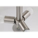SATCO/NUVO Lune 3-Light Semi-Flush Brushed Nickel Finish Etched White Glass (60-8229)