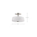 SATCO/NUVO Lune 3-Light Semi-Flush Brushed Nickel Finish Etched White Glass (60-8229)