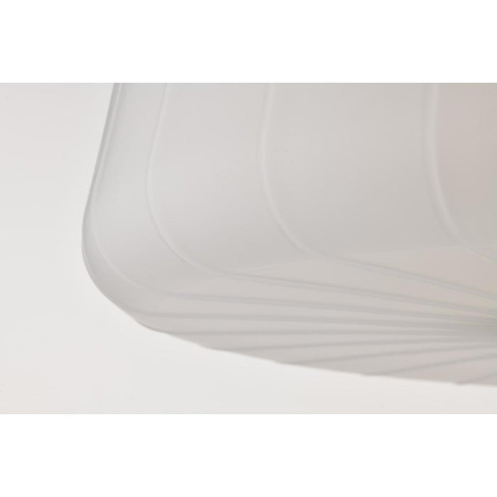 SATCO/NUVO Lune 3-Light Flush Mount Vintage Brass Finish Etched White Glass (60-8230)