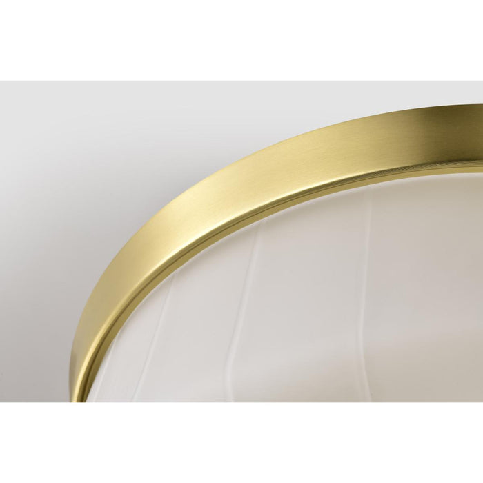 SATCO/NUVO Lune 3-Light Flush Mount Vintage Brass Finish Etched White Glass (60-8230)