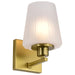 SATCO/NUVO Lune 1-Light Vanity Vintage Brass Finish Etched White Glass (60-8231)