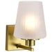 SATCO/NUVO Lune 1-Light Vanity Vintage Brass Finish Etched White Glass (60-8231)