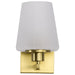 SATCO/NUVO Lune 1-Light Vanity Vintage Brass Finish Etched White Glass (60-8231)