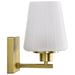 SATCO/NUVO Lune 1-Light Vanity Vintage Brass Finish Etched White Glass (60-8231)