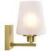 SATCO/NUVO Lune 1-Light Vanity Vintage Brass Finish Etched White Glass (60-8231)