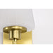 SATCO/NUVO Lune 1-Light Vanity Vintage Brass Finish Etched White Glass (60-8231)