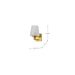 SATCO/NUVO Lune 1-Light Vanity Vintage Brass Finish Etched White Glass (60-8231)