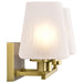 SATCO/NUVO Lune 2-Light Vanity Vintage Brass Finish Etched White Glass (60-8232)