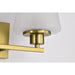 SATCO/NUVO Lune 2-Light Vanity Vintage Brass Finish Etched White Glass (60-8232)