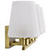 SATCO/NUVO Lune 3-Light Vanity Vintage Brass Finish Etched White Glass (60-8233)