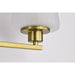 SATCO/NUVO Lune 3-Light Vanity Vintage Brass Finish Etched White Glass (60-8233)