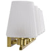 SATCO/NUVO Lune 4-Light Vanity Vintage Brass Finish Etched White Glass (60-8234)
