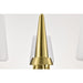 SATCO/NUVO Lune 5-Light Chandelier Vintage Brass Finish Etched White Glass (60-8235)