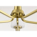 SATCO/NUVO Lune 5-Light Chandelier Vintage Brass Finish Etched White Glass (60-8235)