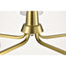SATCO/NUVO Lune 5-Light Chandelier Vintage Brass Finish Etched White Glass (60-8235)