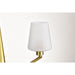 SATCO/NUVO Lune 6-Light Chandelier Vintage Brass Finish Etched White Glass (60-8236)