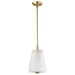SATCO/NUVO Lune Mini Pendant Vintage Brass Finish Etched White Glass (60-8237)