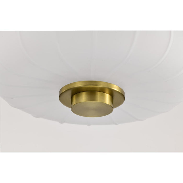 SATCO/NUVO Lune Mini Pendant Vintage Brass Finish Etched White Glass (60-8237)