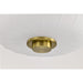 SATCO/NUVO Lune Mini Pendant Vintage Brass Finish Etched White Glass (60-8237)