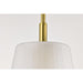 SATCO/NUVO Lune Mini Pendant Vintage Brass Finish Etched White Glass (60-8237)