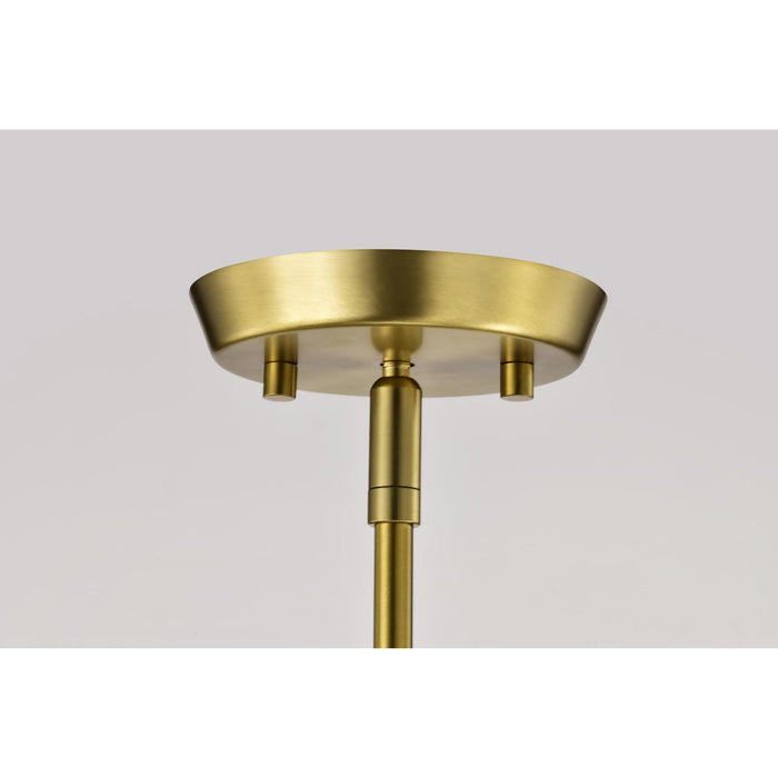 SATCO/NUVO Lune Mini Pendant Vintage Brass Finish Etched White Glass (60-8237)