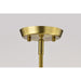 SATCO/NUVO Lune Mini Pendant Vintage Brass Finish Etched White Glass (60-8237)